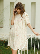 Floral Print Cotton Lounge Nightdress