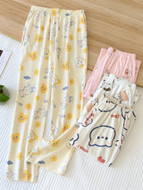 Cartoon Print Loungewear Pants - Kafiloe