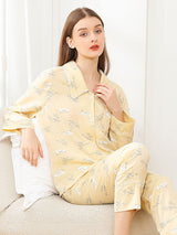 Cotton Print Pocket Shirt Pjamas Set