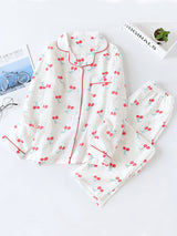 Cartoon Print Cotton Pajama Set - Kafiloe