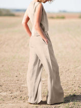 Oversized Tank Top Wide Leg Pants Set