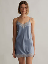 Satin V Neck Spaghetti Strap Mini Nightdress