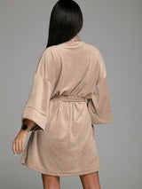 Velvet Cardigan 3/4 Sleeve Robe