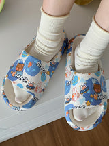 Blue Cartoon Bear Bath Lounge Slipper