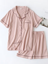 Solid Cotton Couple Pajama Set - Kafiloe