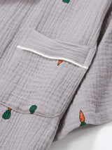 Carrot Print Couple Pajama Set - Kafiloe