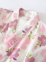 Sakura Print Cotton Pajama Set - Kafiloe