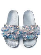 Lace Sequins Bowknot Slippers