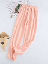 Cotton Elastic Cuff Couple Long Pants