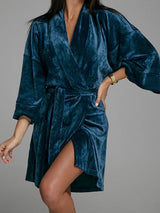 Velvet Cardigan 3/4 Sleeve Robe