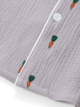 Carrot Print Couple Pajama Set - Kafiloe