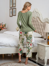 Floral Print Modal Cotton Lounge Set - Kafiloe