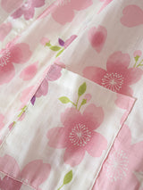 Sakura Print Cotton Pajama Set - Kafiloe