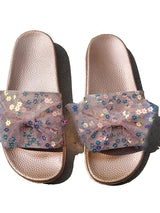 Lace Sequins Bowknot Slippers