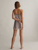 Satin V Neck Spaghetti Strap Mini Nightdress