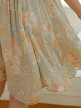 Criss Cross Floral Satin Mini Nightdress