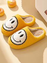 Smile Face Print Furry Slippers