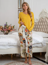 Floral Print Modal Cotton Lounge Set - Kafiloe