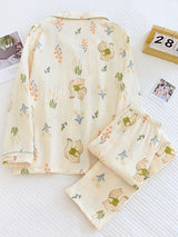 Cotton Cartoon Print Pajamas Set