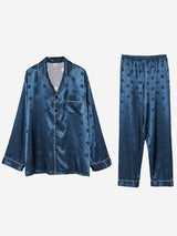 Satin Solid Men's Shirt Pajamas Set