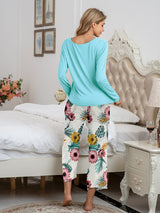 Floral Print Modal Cotton Lounge Set - Kafiloe