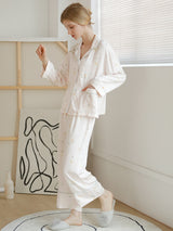 Flower Print Button Cotton Pajama - Kafiloe