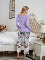 Floral Print Modal Cotton Lounge Set - Kafiloe