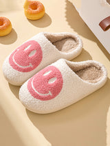 Smile Face Print Furry Slippers