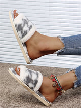 Open-toe Slip-on Slippers