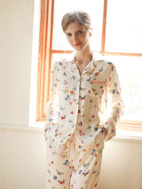 Butterfly Print Cotton Pajama Set