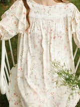 Floral Print Cotton Lounge Nightdress