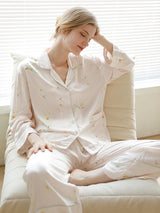 Flower Print Button Cotton Pajama - Kafiloe