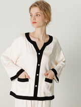 Patchwork Pockets Cotton Pajama - Kafiloe