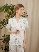 Print Summer Cotton Pajama Set