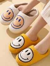 Smile Face Print Furry Slippers