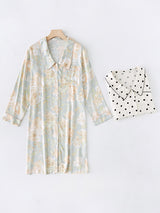 Print Cotton Lounge Shirt Nightdress