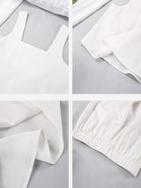 2Pcs Sleeveless Crop Top Linen Loungewear