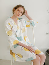 Print Bandage Loungewear Nightdress