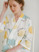 Print Bandage Loungewear Nightdress