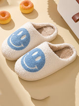 Smile Face Print Furry Slippers