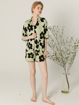 Floral Print Button Cotton Pajama - Kafiloe