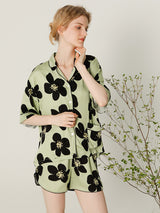 Floral Print Button Cotton Pajama - Kafiloe