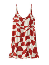 Checkerboard Print Cotton Cami Nightdress