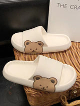 Cute Side Bear Lounge Slippers - Kafiloe