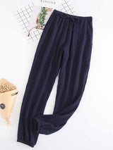 Cotton Elastic Cuff Couple Long Pants