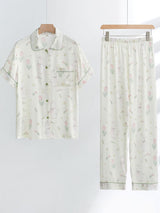 Cute Rabbit Print Shirt Pajamas Set