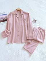 Solid Color Couple Pajamas Set