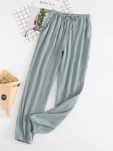 Cotton Elastic Cuff Couple Long Pants