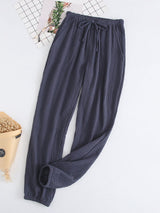 Cotton Elastic Cuff Couple Long Pants