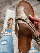 Casual Clip Toe Flat Heel Sandals